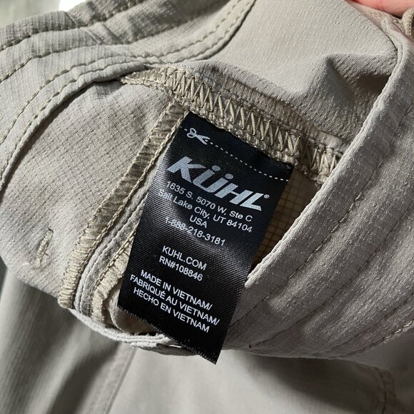 Kuhl Horizon Convertible Hiking Pants Womens 12 Tan Outdoor Gorpcore Trail - Picture 8 of 15